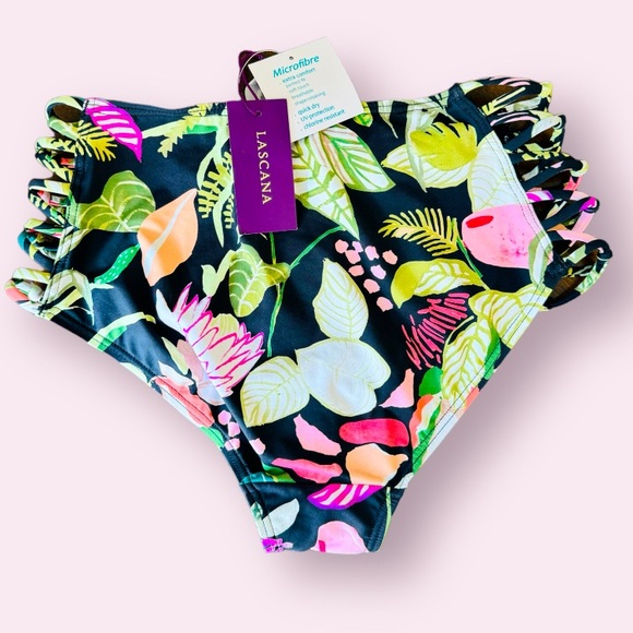 Lascana Strappy Swim High Waisted Bikini Bottom - Picture 2 of 8